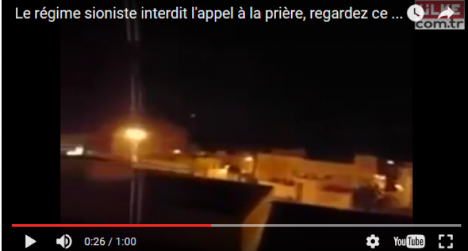 [VIDEO] Le régime sioniste interdit l’appel à la prière, regardez ce que font les Palestiniens !