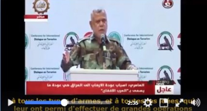 [Vidéo] | Le responsable de la Mobilisation populaire explique les racines du terrorisme en Irak, pendant la conférence sur le terrorisme, tenue à Bagdad