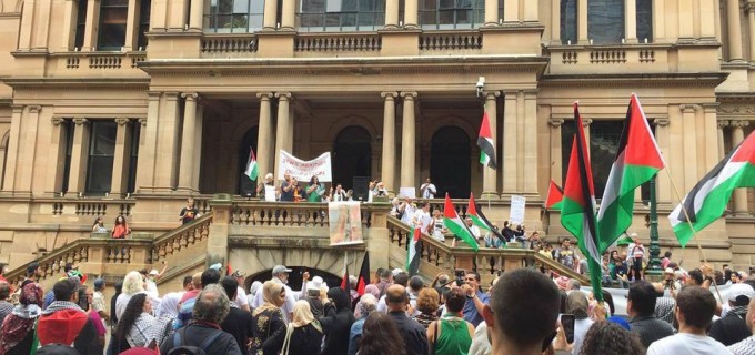 Sydney, Australie, se tient pour Jérusalem.