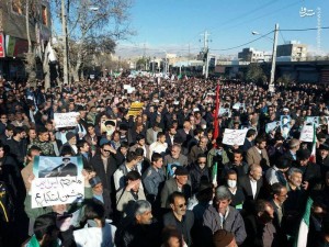 Aujourd'hui encore des millions d'iraniens manifestent leur soutien dans toutes les villes d'Iran1