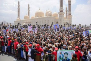 Des photos du cortège funèbre du président yéménite Saleh Al-Samad 17