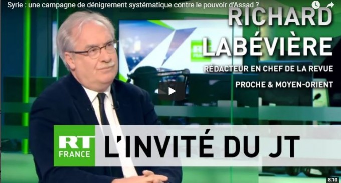 [Vidéo] | Richard Labévière : « Une campagne de dénigrement systématique contre le Bachar al Assad et son armée ? »