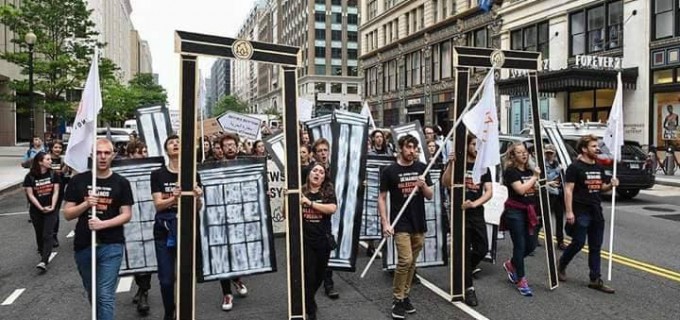 Des manifestations à Washington D.C. rejetant le transfert de l’ambassade américaine à Jérusalem