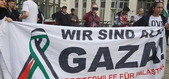 Les manifestants pro-Palestiniens se rallient à vienne, en Autriche, pour soutenir la bande de Gaza.