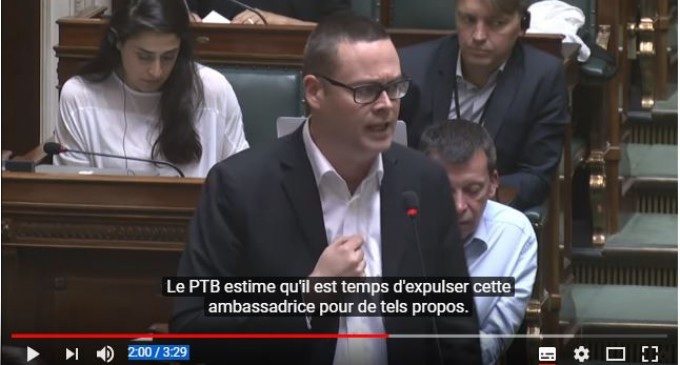 Raoul Hedebouw dénonce l’hypocrisie de l’Europe et de la Belgique : « Il est temps d’expulser l’ambassadrice d’Israël »