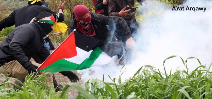 Avec des pierres plus fortes que les balles.. Les Palestiniens à Ramallah affrontent des soldats israéliens lourdement armés avec des pierres et du courage..