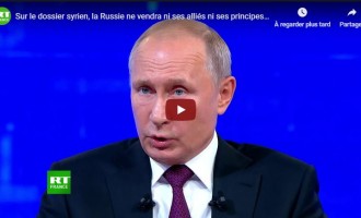 Sur le dossier syrien, la Russie ne vendra ni ses alliés ni ses principes, prévient Poutine