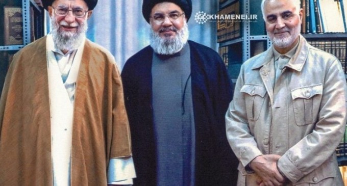 Seyyed Khamenei, Hassan Nasrallah et Qassem Soleimani en une photo