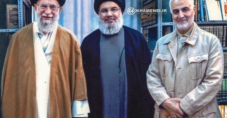 Seyyed Khamenei, Hassan Nasrallah et Qassem Soleimani en une photo