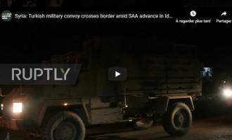 Vidéo : un convoi militaire turc franchit la frontière en raison de l’avancée de l’Armée Arabe Syrienne dans la campagne d’Idlib et d’Alep