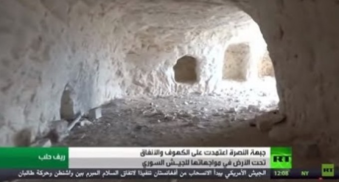 VIDÉO : L’armée syrienne découvre un vaste réseau de tunnels terroristes, des bases dans l’ouest d’Alep