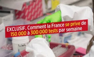 La France se prive de 150 000 à 300 000 tests par semaine!