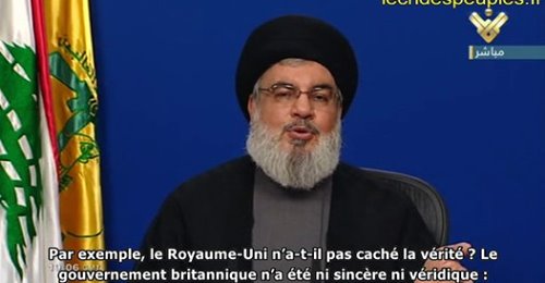 Nasrallah dénonce les mensonges de Trump & de Boris Johnson