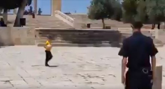 Vidéo | La police israélienne empêche les enfants palestiniens de jouer dans la cour de la mosquée Al Aqsa pour permettre les raids des colons dans la sainte mosquée