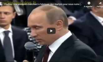 Poutine :  » nos ennemis cherchent à fabriquer des martyrs pour nous nuire (Navalny, Skripal, Nemtsov) »