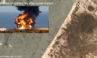 Un tanker d’une raffinerie de pétrole brûle à Ashkelon