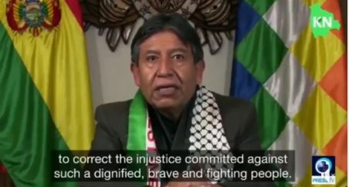 Le vice-président bolivien David Choquehuanca demande que les responsables israéliens soient traduits en justice pour leurs crimes contre le peuple palestinien.