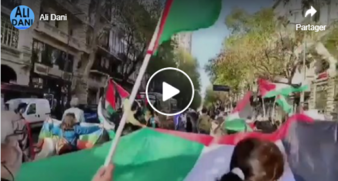 Une manifestation de solidarité avec les Prisonniers palestiniens a eu lieu aujourd’hui devant l’ambassade d’Israël à Buenos Aires, en Argentine