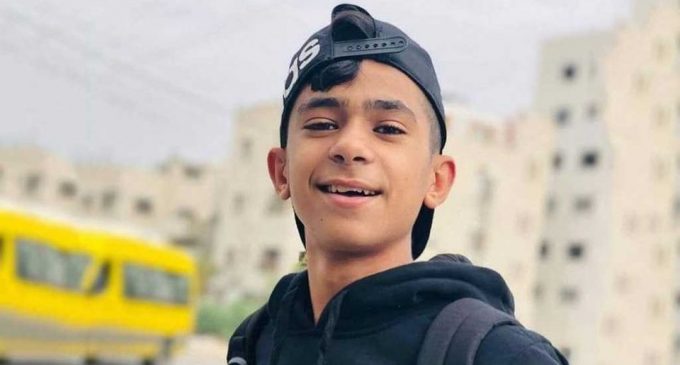 Voici le visage de l’adolescent palestinien tué hier par les forces d’occupation israéliennes à Naplouse