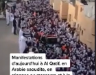 Manifestations d’aujourd’hui à Al Qatif, en Arabie saoudite, en réponse au massacre et à la décapitation de 81 jeunes hommes par le gouvernement saoudien. Le silence des médias et des politiques occidentaux!