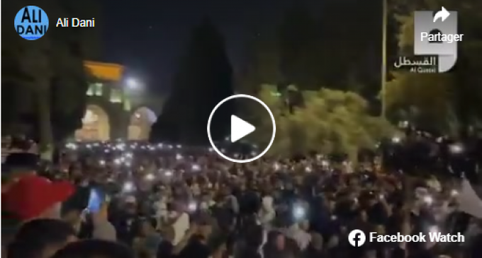 Palestine: Sainte Mosquée al-Aqsa… hier soir…